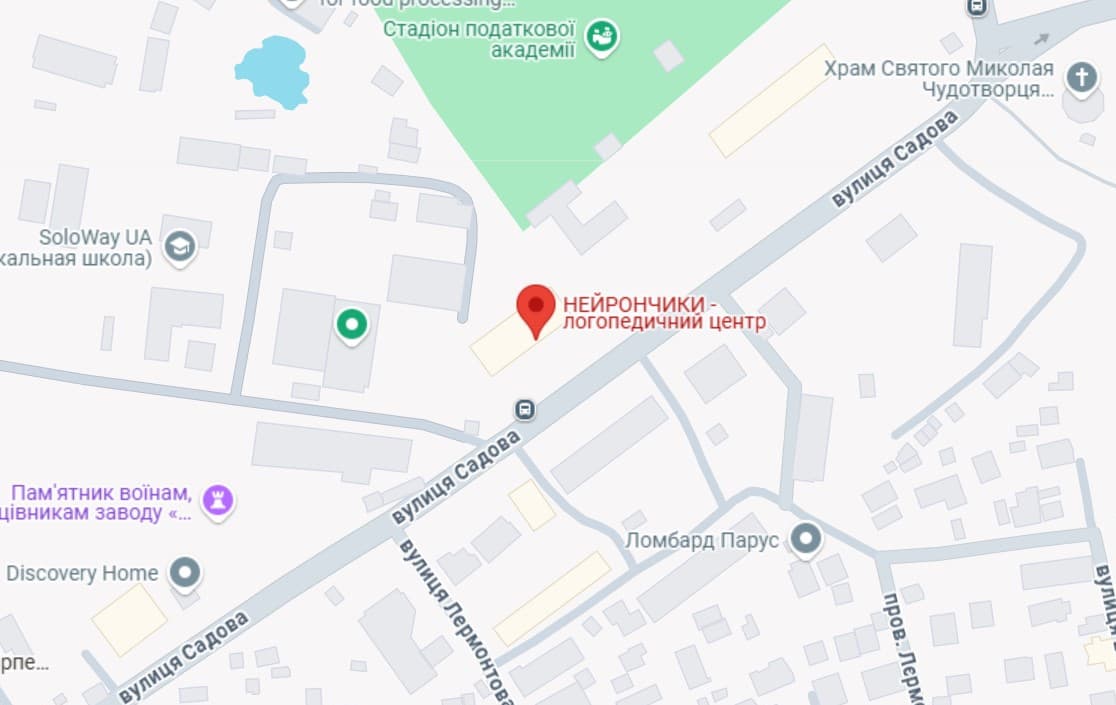 Мапа з локацією центру